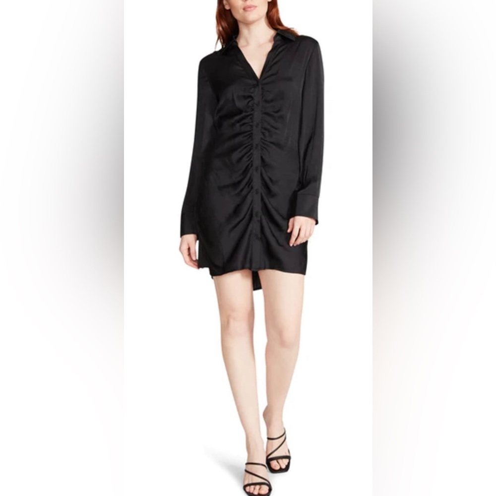 Steve Madden Let’s Disco Dress - long sleeve button up dress